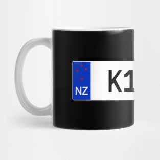 New Zealand kiwis car license plate Mug